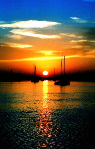 Anchored at Sunset, ©2009, JDS