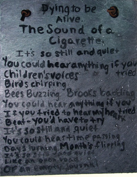dying to be alive: the sound of a cigarette