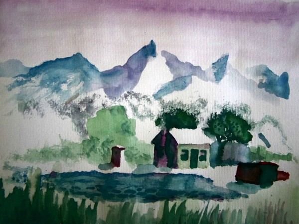 House With Mountains In The Background