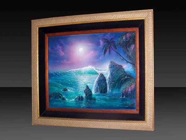 Moonlit Maui Seashore