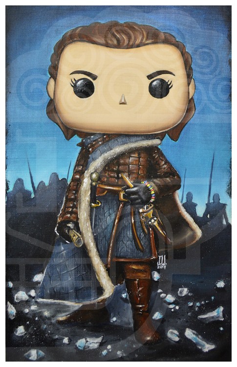 Arya pop Stark by Jeremy Worst painting artwork fan art