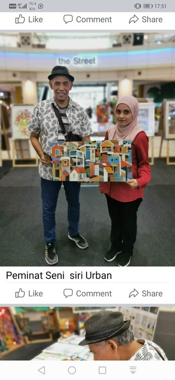 Young art collector urban scend series