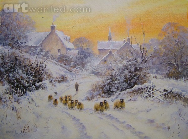 Through the Village, Harbottle, N'land by Joe Hush | ArtWanted.com