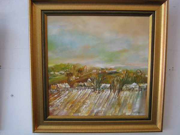 'PANORAMA VIEW IN AUTUMN'-OIL on CANVASS-