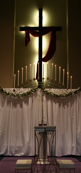At the alter