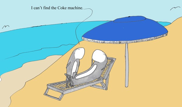 can't find the Coke machine