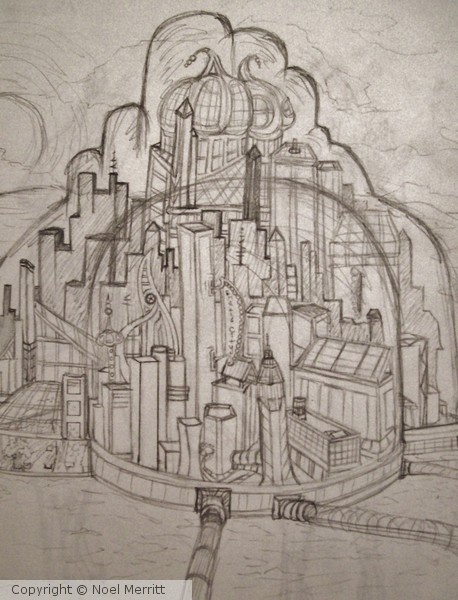 Emerald City Concept Sketch
