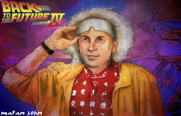 Michael j fox as Dr. Emmett brown