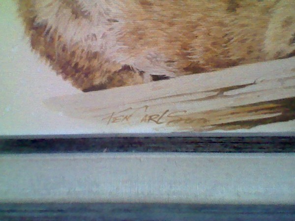 Signed by Ken Carlson lower left hand corner