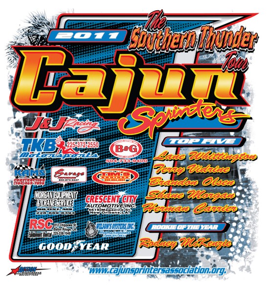 2011 cajun sprinters back