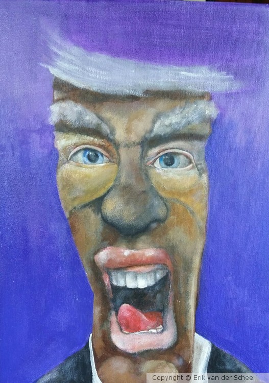 Trump: We should ban all the fake portraits of dr. Woordelaas