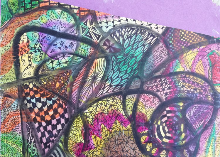 Beautifully Twisted, Watercolour paint,