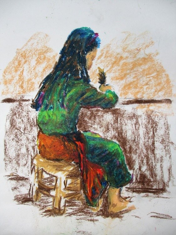girl writing