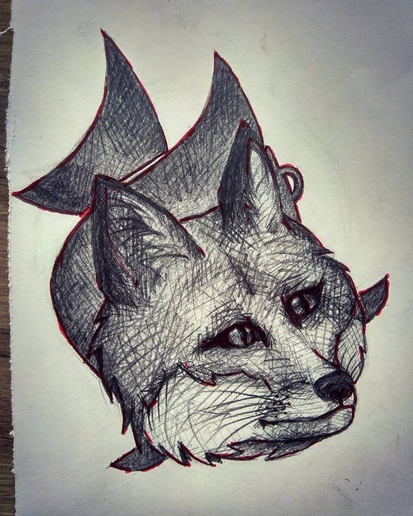 ) art redfox painting pencil inktober inktober2018 inksketch inktoberart sketch picture lviv