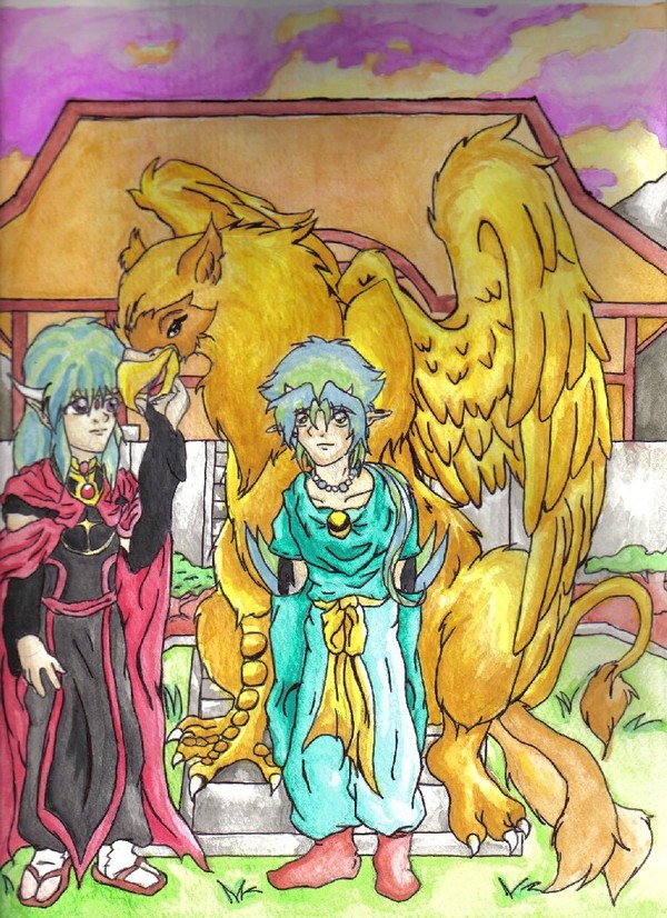 Two Brothers and a Griffon