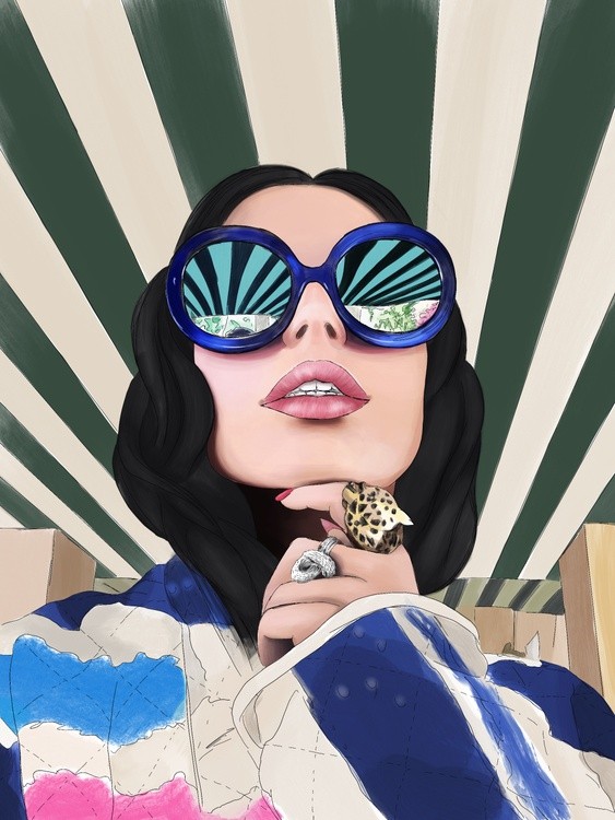 Aureta Fashion digital portrait by photo 