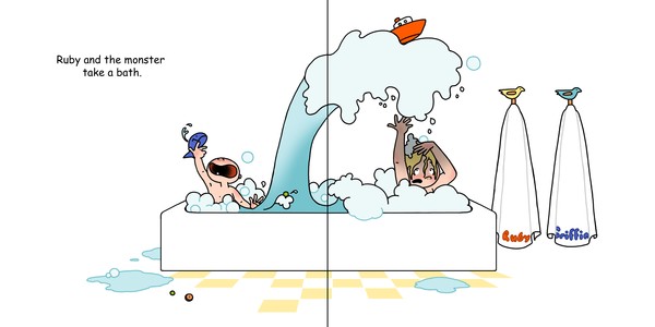 Ruby's Little Monster- Bath Time