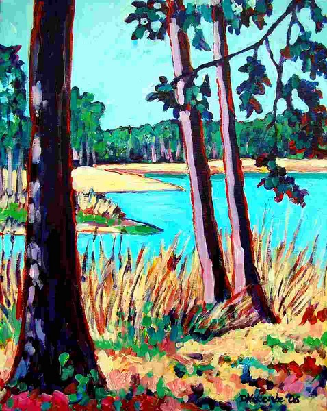 Indian Creek Resevoir (plein air) 2006