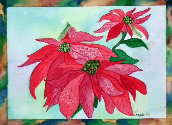 Pointsettia Trio