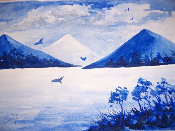 Scene in blue