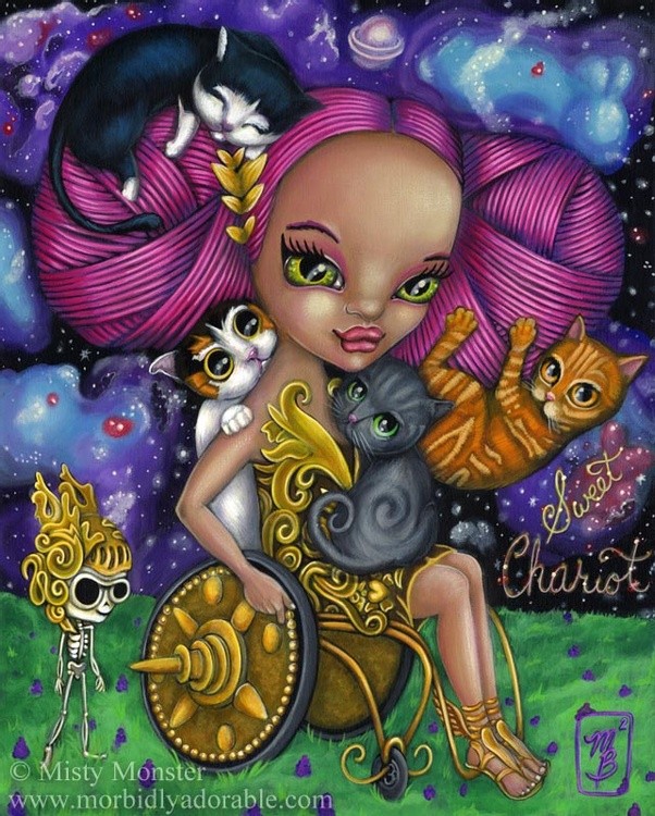 Chariot from the Morbidly Adorable Tarot