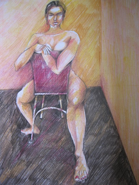 POSING ON CHAIR
