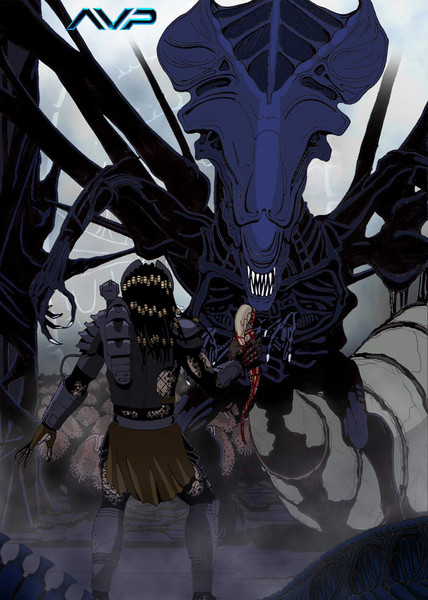 predator vs queen alien