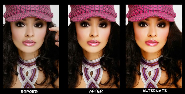 Model Photo Edit: Before and After