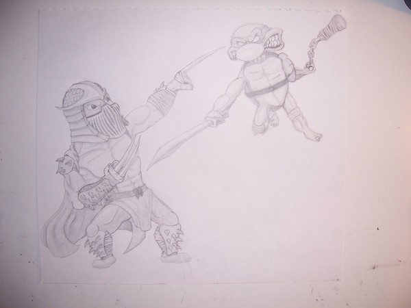 Shredder and Ninja Turtle