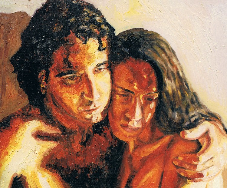man woman  portrait painting male portraits paintings realism  artist painter raphael perez