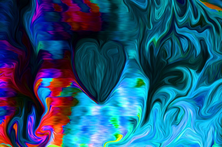 Painted Love Teal