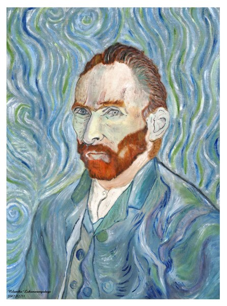 Recriation Vangogh Self poatrait 1888