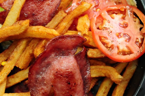 greasy breakfast. Yum