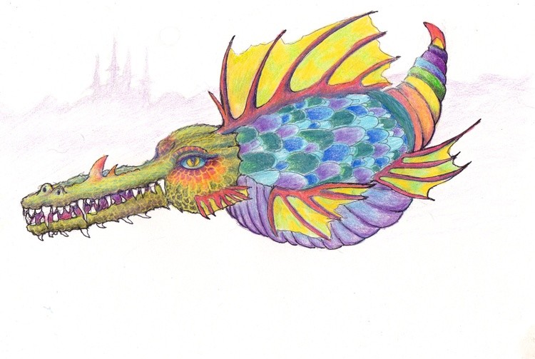 rainbow bubble dragon