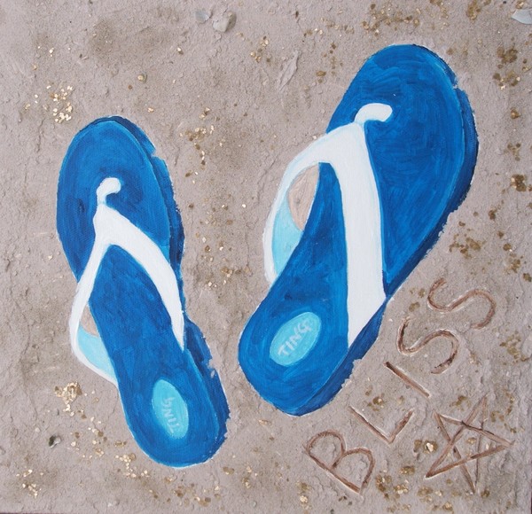 Blue Flip Flops