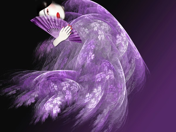 Geisha in Purple