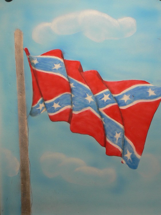 Flag on paper.