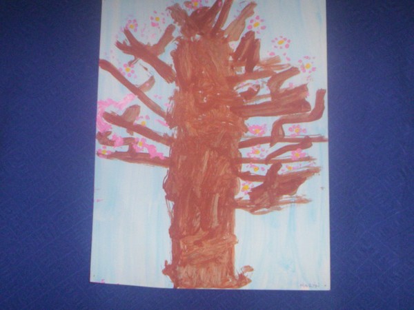 My son's early artwork: A tree