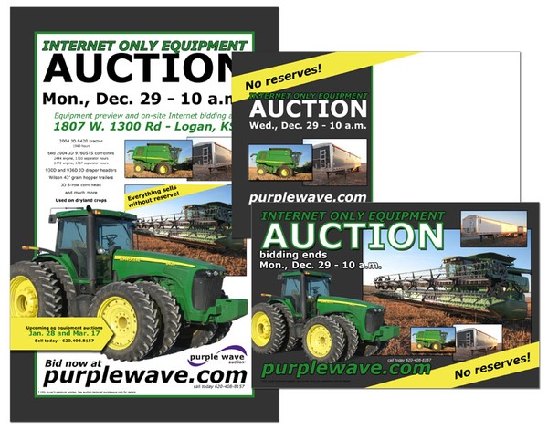 ag equipment flier and postcard
