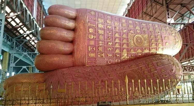 Yangon , Myanmar, Buddha's feet