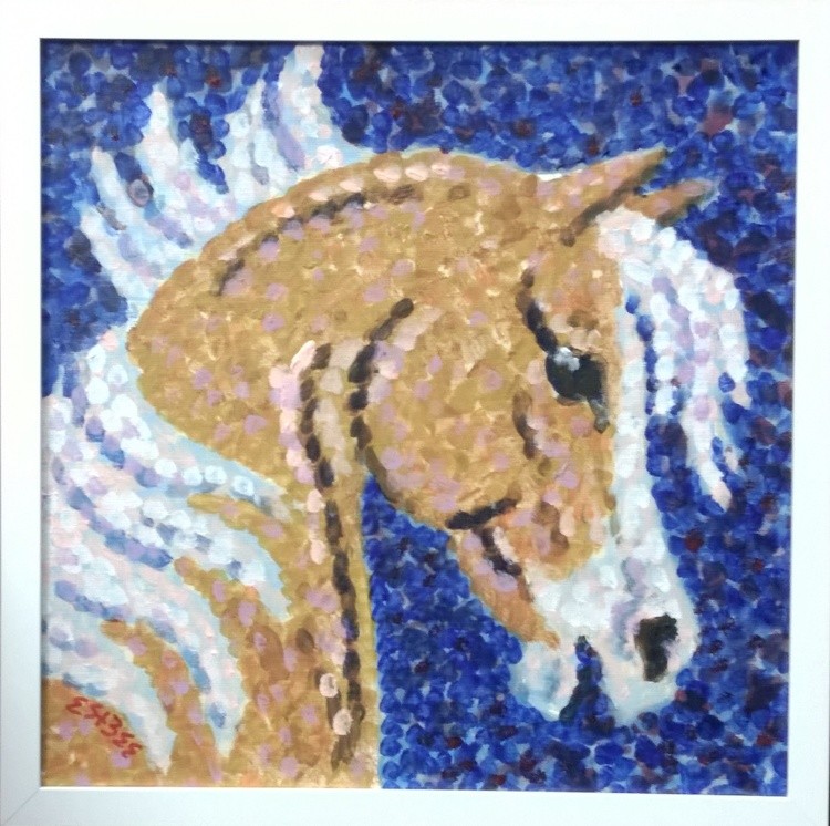 Palomino in Pointillism #1