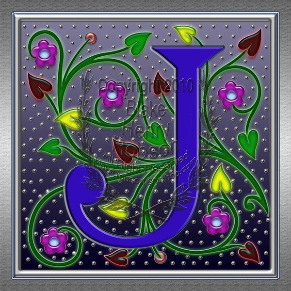 Pictorial Alphabet Letter J Ornamental
