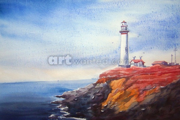 Lighthouse & Flower Garden