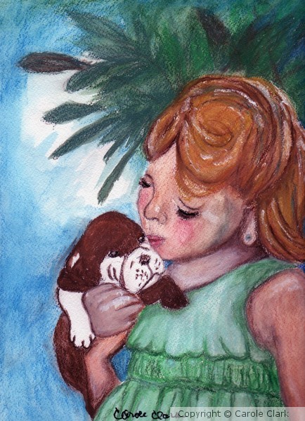 Little Girl and her Puppy