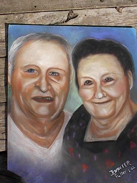 older couple pastel sample portrait