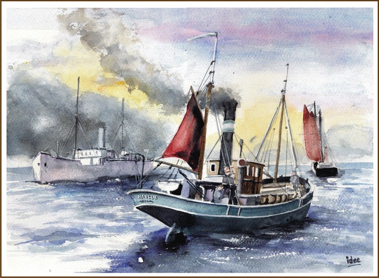 Steamlugger in the fairway