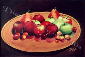 Fruit & Copper Plate