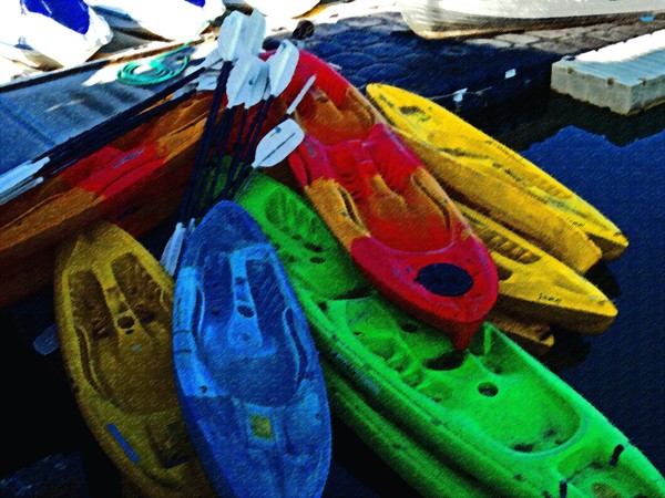 The kayaks
