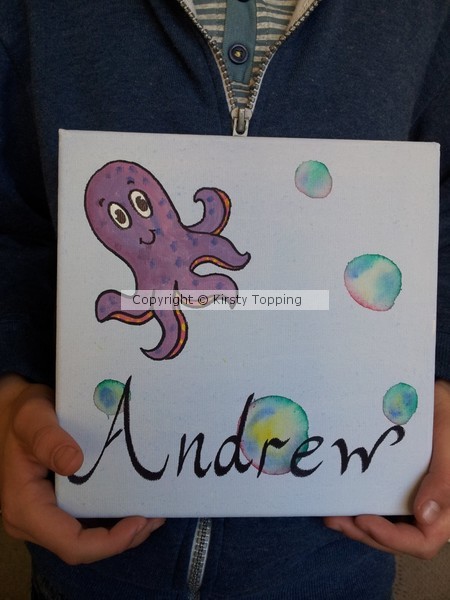 Personalised octopus painting