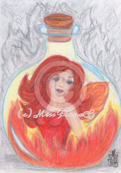 Fire Fairy in Jar wm.